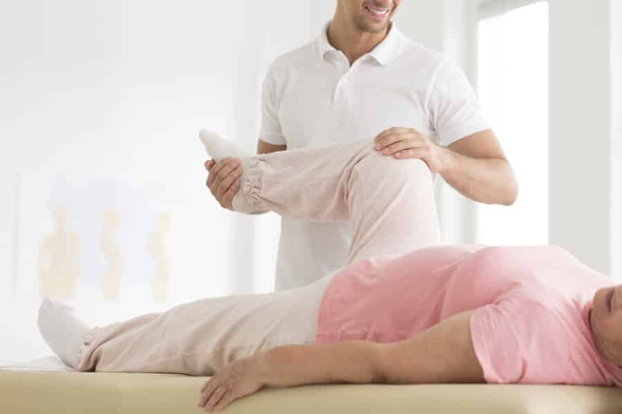 Ejercicio de estiramiento de piernas